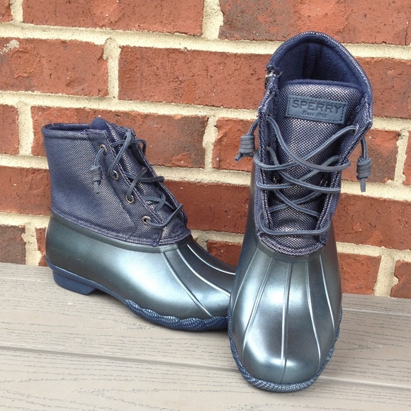 sperry duck boots pearlized
